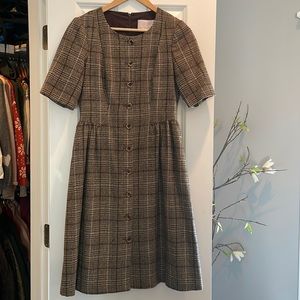 Gal Meets Glam Tweed button front dress